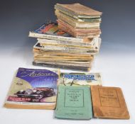 Pre war Morris car manuals including Minor, Major, eight and others together with a quantity of