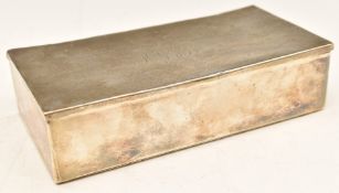 George V hallmarked silver sandwich or similar box, marks indistinct but likely London 1926, maker's