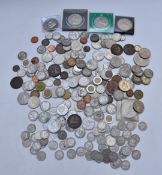 Approximately 298g of pre 1947 UK coinage, together with some sundry examples and modern crowns,