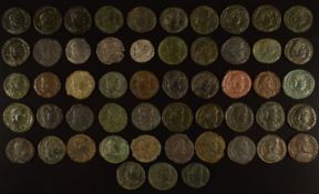 Imperial Roman coinage, AD 364-368 Valentinian I, comprising 50 bronze and 3 silver examples,