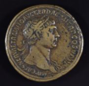 Roman Imperial coinage Adoptive Emperors AD96-138 Trajan bronze Sestertius S P Q R OPTIMO PRINCIPI S