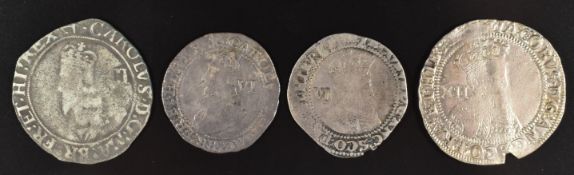James I shilling 1603-4, 1st coinage, Seaby 2646 together with a sixpence issue 1, 2nd bust, Seaby