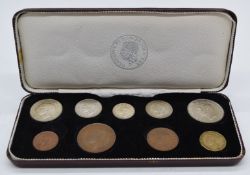 George VI 1945 specimen coin set, in original case
