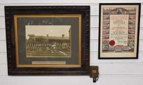 Gloucester Railway Carriage and Wagon Co. Ltd long and faithful service certificate 43 x 30cm,