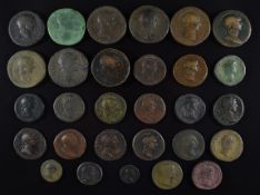 Roman Imperial coinage Adoptive Emperors AD96-138 Trajan twenty nine various bronze coins to include