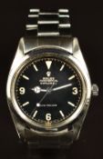 Rolex Oyster Perpetual Explorer gentleman's wristwatch ref. 5504 with luminous Mercedes hour hand,