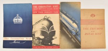 LMS Coronation Scot menu, Track of the Coronation Scot, Triumph of the Royal Scot and New York
