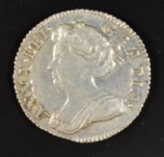 Queen Anne sixpence 1707, plain angles, Seaby 3619 (GVF)