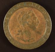 George III 1797 cartwheel twopence, GFV