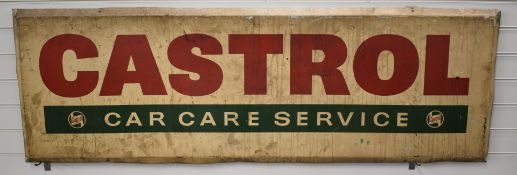 Vintage Castrol Car Care Services aluminium garage sign, 60 x 180cm