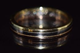 Cartier 18ct gold tri-coloured band / ring, 5.2g, size N,