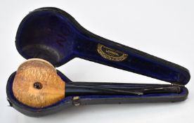F Edwards & Co, 24 Glasshouse St, Regent St, W, novelty Meerschaum pipe formed as a snipe or similar