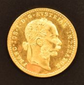 Austria 1915 gold one Ducat coin, 3.5g