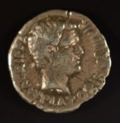 Roman Imperial coinage Julio Claudian Dynasty 27BC-AD69 Agrippa silver Denarius M AGRIPPA PLATORIMUS