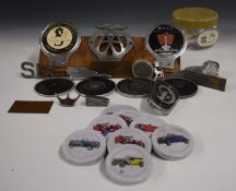 Motoring collectables to include four car tax disc holders including Express Motors, New