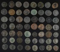 Roman Imperial coinage family of Constantine AD307-350 Constantine I bronze coinage, diameter 17-