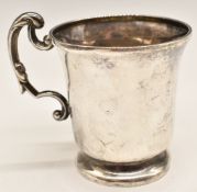 George VI hallmarked silver christening mug, Birmingham 1937, maker Crisford & Norris Ltd, height