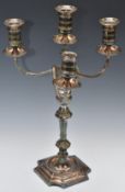 Elkington silver plated candelabra, height 43cm