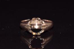 A 9ct rose gold ring mount, 3g, size Q