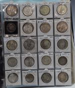 A large collection of Austrian 25 and 50 Schilling, three Maria Theresia coins etc, together with