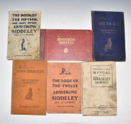 Five pre war Armstrong Siddeley car manuals and a Wolseley Hornet manual