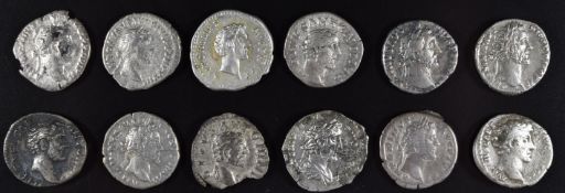 Roman Imperial coinage The Antonines AD138-193 Antoninus Pius twelve silver Denarius, various