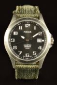 Pulsar Kinetic Sports military style gentleman’s wristwatch ref. YT57-X041 with date aperture,