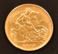 Edward VII 1906 gold half sovereign