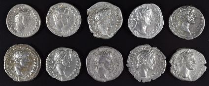 Roman Imperial coinage The Antonines AD138-193 Antoninus Pius ten silver Denarius, various reverses,