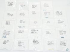 Sixty four loose white and blue topaz including blue 5.4ct fancy cut, 4.3ct oval cut, etc