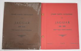 Jaguar XK120 spare parts catalogue and drop head coupé supplement, Jaguar authorised replicas of the