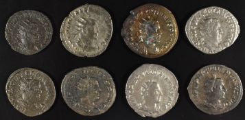 Roman Imperial coinage Military Anarchy AD235-270 Valerian I eight various Antoninianus including
