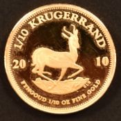 South Africa 2010 gold 1/10oz Krugerrand