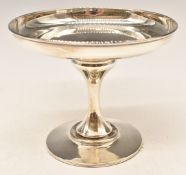 Edward VII hallmarked silver tazza, Birmingham 1910, maker Fattorini & Sons Ltd, diameter 13cm,