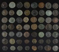 Roman Imperial coinage family of Constantine, Constantine I 307-350 AD bronze coinage, diameter 12-