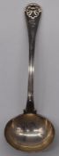 Victorian hallmarked silver ladle, London 1855, maker Chawner & Co, length 18cm, weight 84g