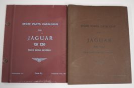 Jaguar XK120 spare parts catalogue and fixed head coupé supplement, Jaguar authorised replicas of