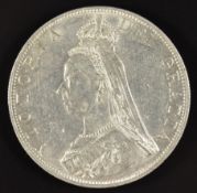 Victoria Jubilee head double florin, Roman in date, Seaby 3922 (EF)