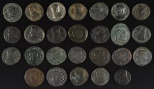 Roman Imperial coinage The Tetrachy AD285-307 Licinius I twenty six bronze coins, diameter 18mm