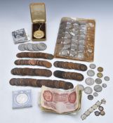An amateur collection of largely UK coinage, some silver content, Queen Victoria onwards