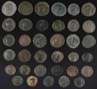 Roman Imperial coinage The Tetrachy AD285-307 Licinius I thirty five bronze coins, diameter 18-25mm
