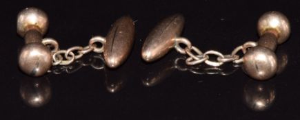 A pair of 9ct gold Georg Jensen cufflinks, 3.6g