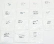 Over 200 loose white zircons including three heart cut, 3.7ct octangonal cut, 2.1ct trillion cut,