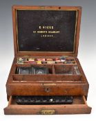 G Hicks, 53 Regents Quadrant, London artist's box, with Rowney and similar watercolours, W23.5cm