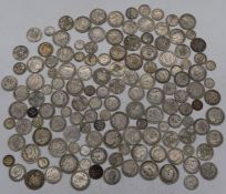 Approximately 1250g of UK pre 1947 silver coinage