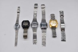 Five various wristwatches comprising Smiths Astral automatic with date aperture gold hands and