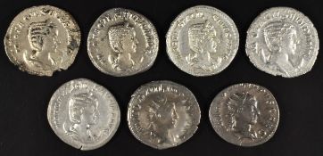 Roman Imperial coinage Military Anarchy AD235-270 Otacilia Severa wife of Philip I five silver