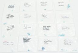 Sixty eight loose blue zircons including 1.3ct pear cut, emerald cut, princess cut, 1.6ct oval