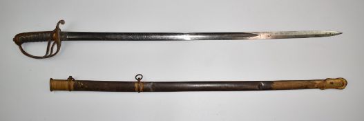 British Army 1822 pattern Light Cavalry officer's sword with shagreen grip, Hill Brothers to