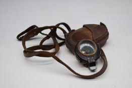 T. Cooke & Sons WW1 marching compass dated 1917, in leather case marked P.A.Forsythe 1st E Lan R (
